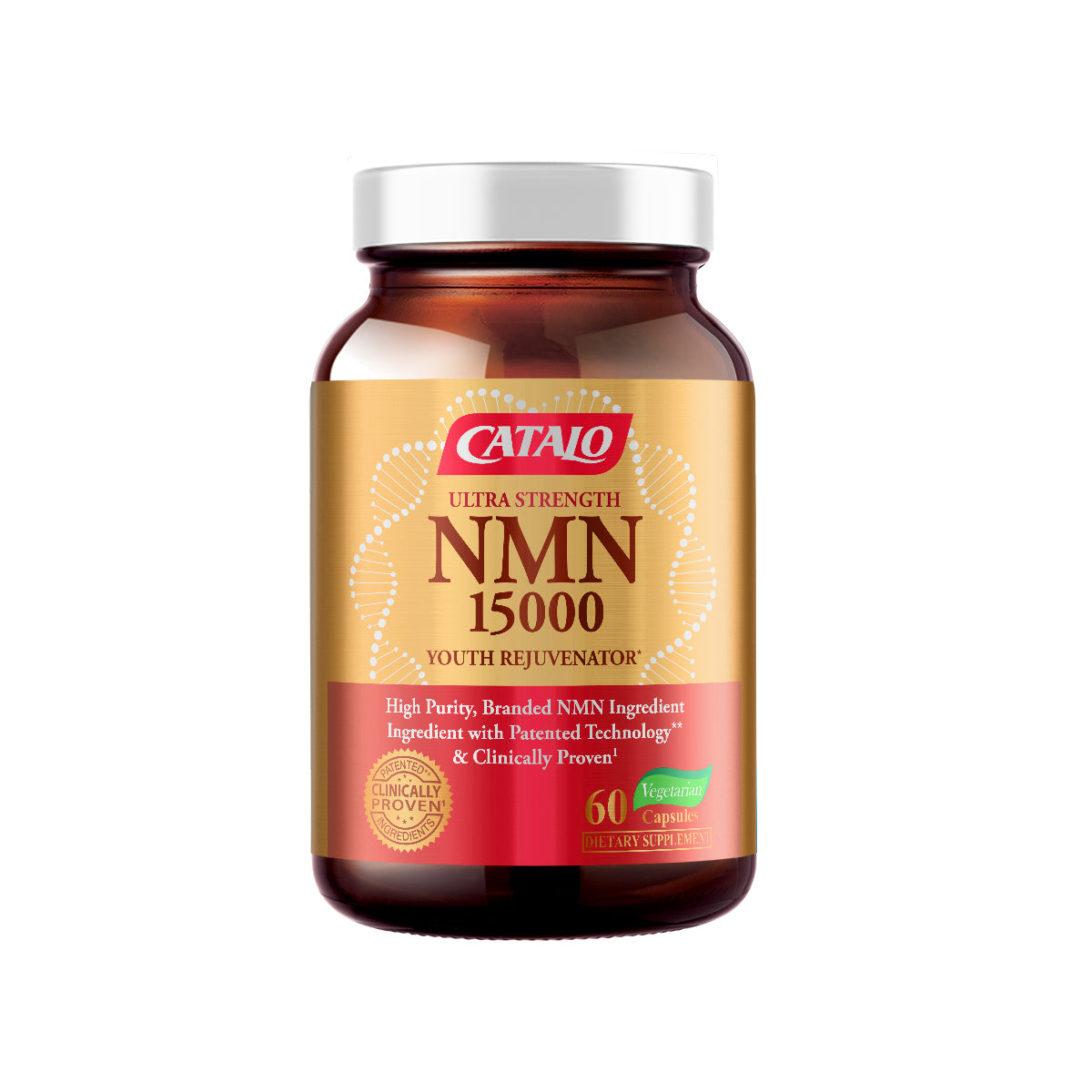 CATALO家得路極效NMN15000抗老60粒,含Uthever™ NMN,逆齡抗老,提升活力,改善睡眠,增強免疫力,促進細胞修復,穩定血糖。